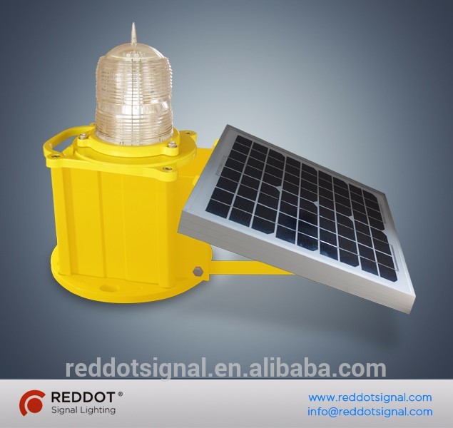 Low intensity solar powered aviation obstacle light/ aircraft obstruction light