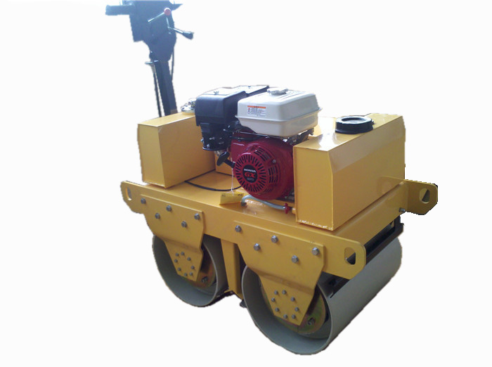 Walk behind self-propelled double drum new road roller price