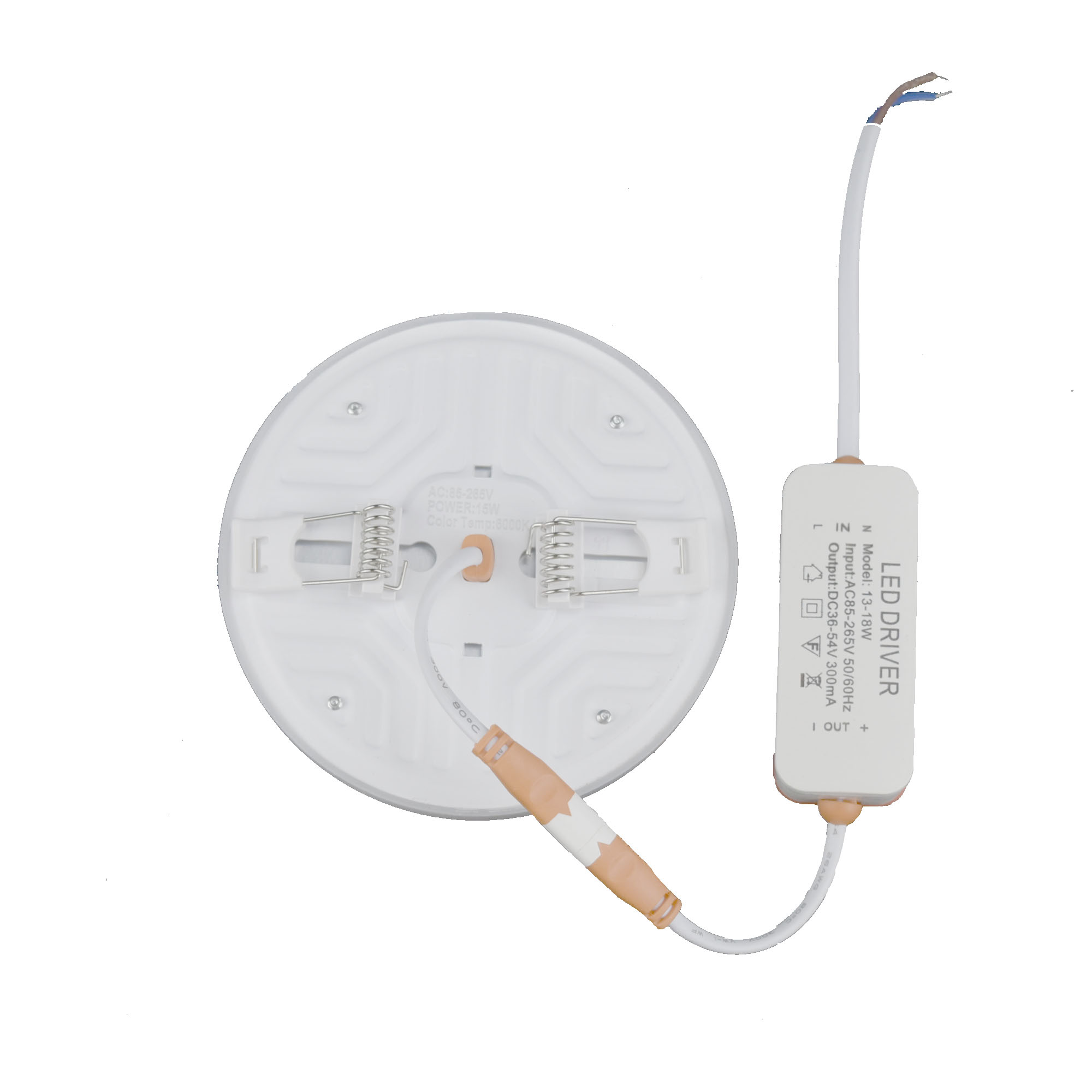 New design free hole size slim body frameless led panel light 18w