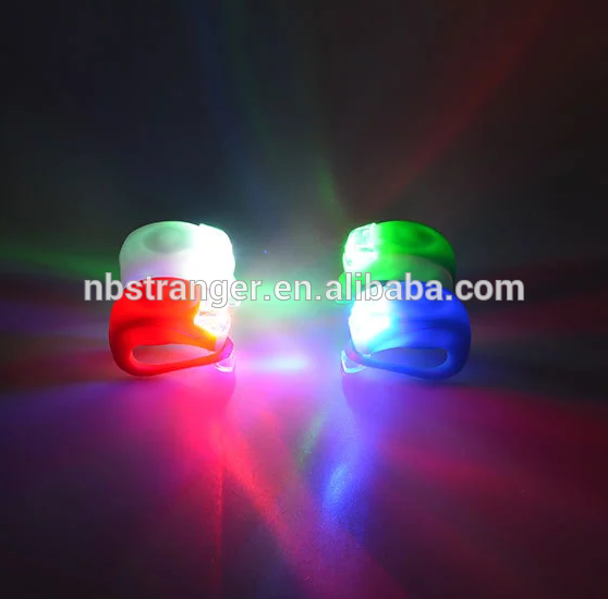 colorful silicone 2 led wrap-around bike lights