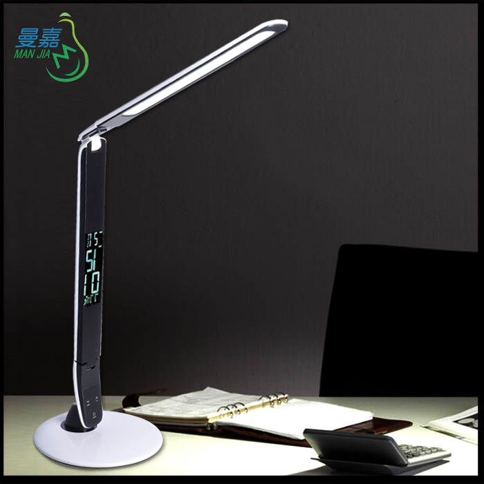 LED eye protection table lamp with lcd display bed reading book light desk lamp touch dimming