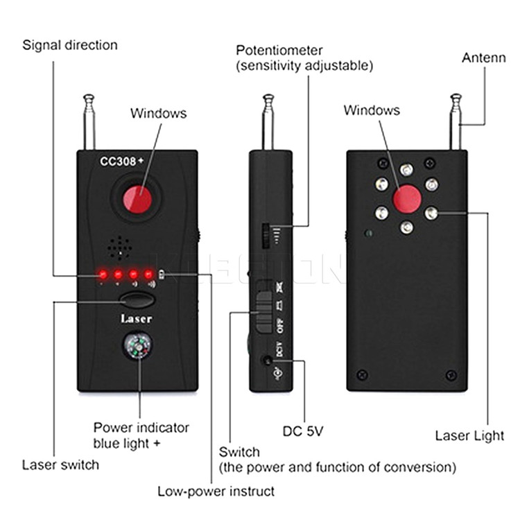 Mini Wireless Camera Signal GSM Device Finder Privacy Protect Security New Full Range Anti Bug Detector