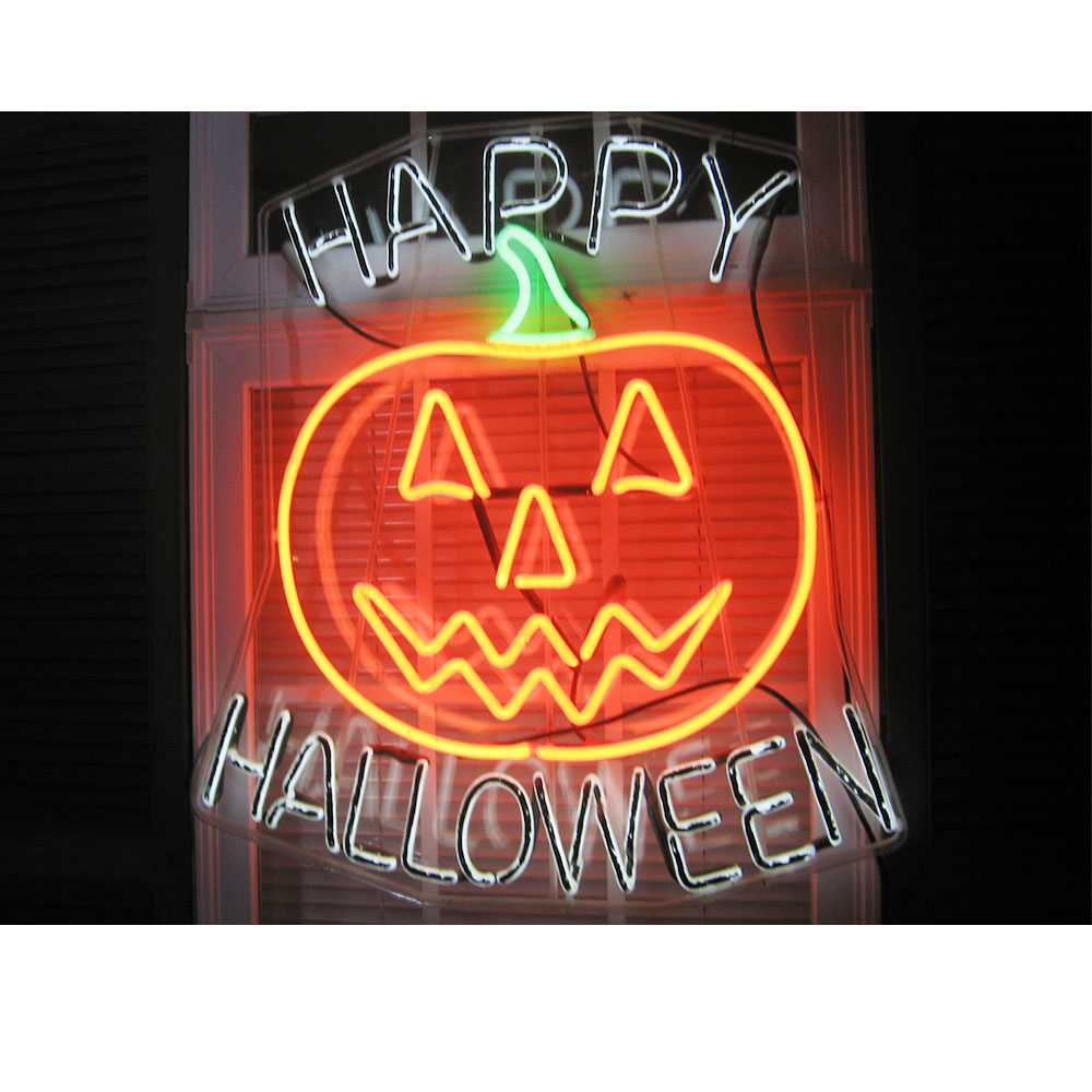 Neon decoration wholesale halloween pumpkin lights ghost festival products light up neon halloween pumpkin