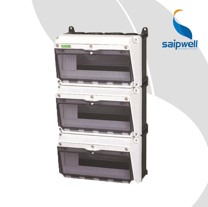 SAIP/SAIPWELL High Quality 260*490*180mm 36 Position Seal Decorative PC Waterproof Distribution Box