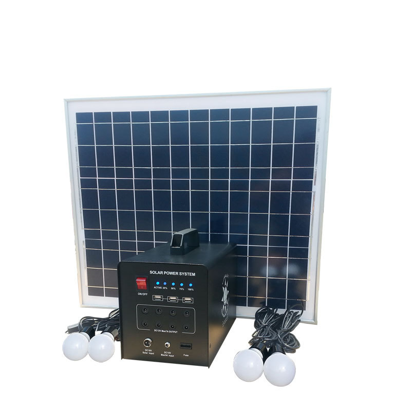 Portable solar powered lighting kit for less electricity home