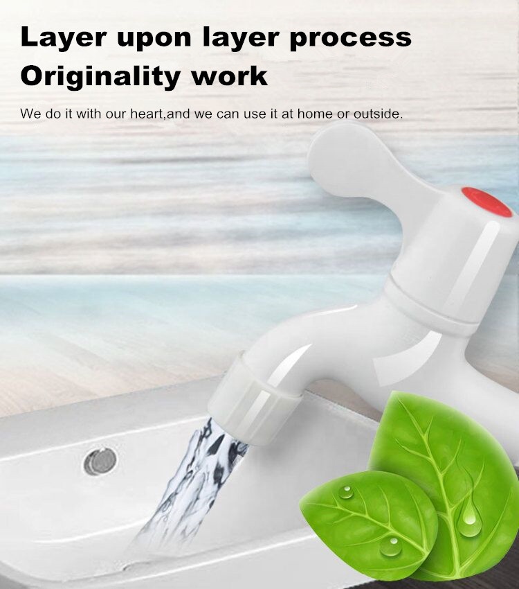 LESSO W13102 foshan classic wall mounted single handle plastic faucet water tap in basin faucets