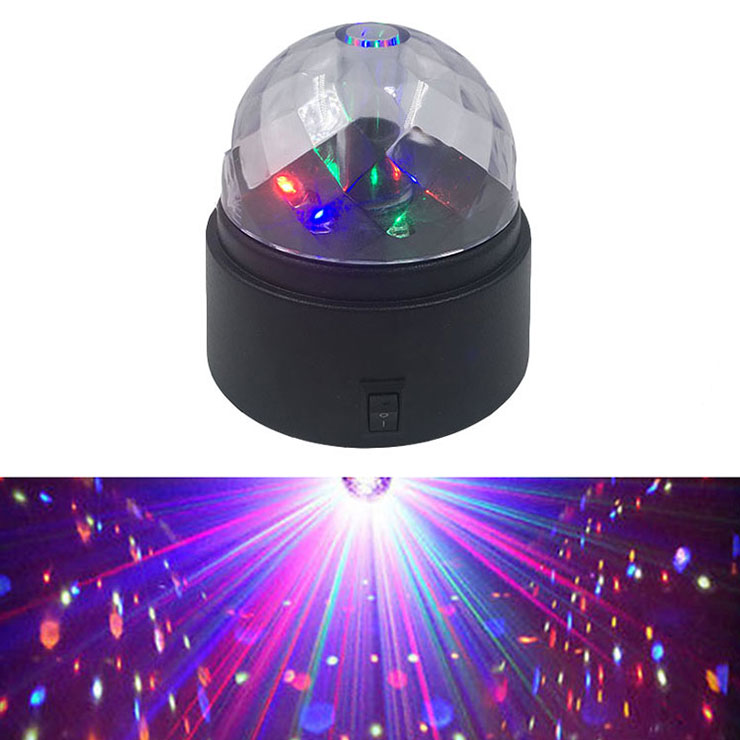 Mini LED RGB Magic Ball Disco Crystal Effect Dance Party Stage Light