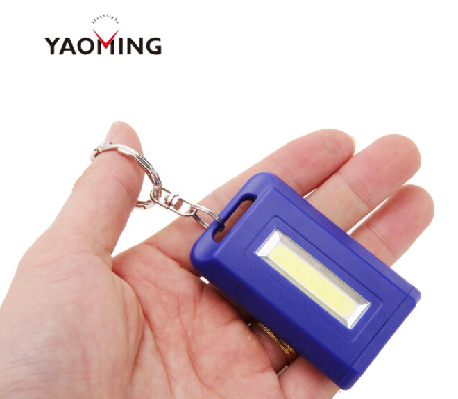 Led keychain COB flashlight light mini lights 2*AAA Dry Battery