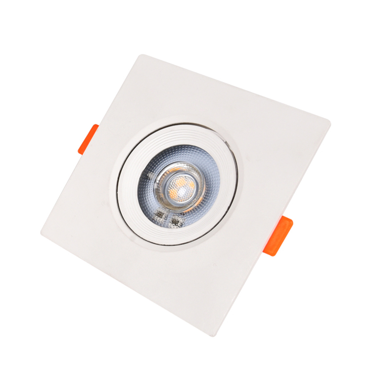 Built-in Driver Square Downlight Rotatable LED Recessed Rotating Spotlight