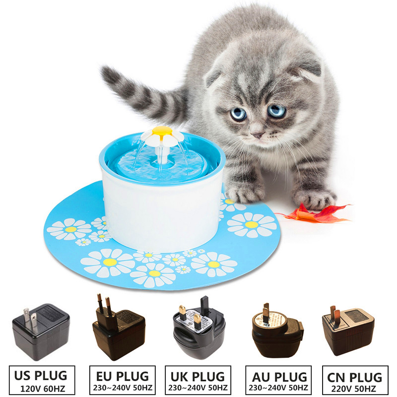 New 110 220V Electric Cat Pet Fountain 1.6L Automatic Dog Cat Water Feeder Drinking Bowl Pet Drink Cat Water Dispenser