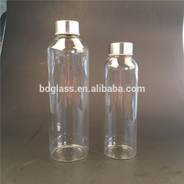 Wholesale Clear Drinking Borosilicate Glass Copper Insulated Water Bottle