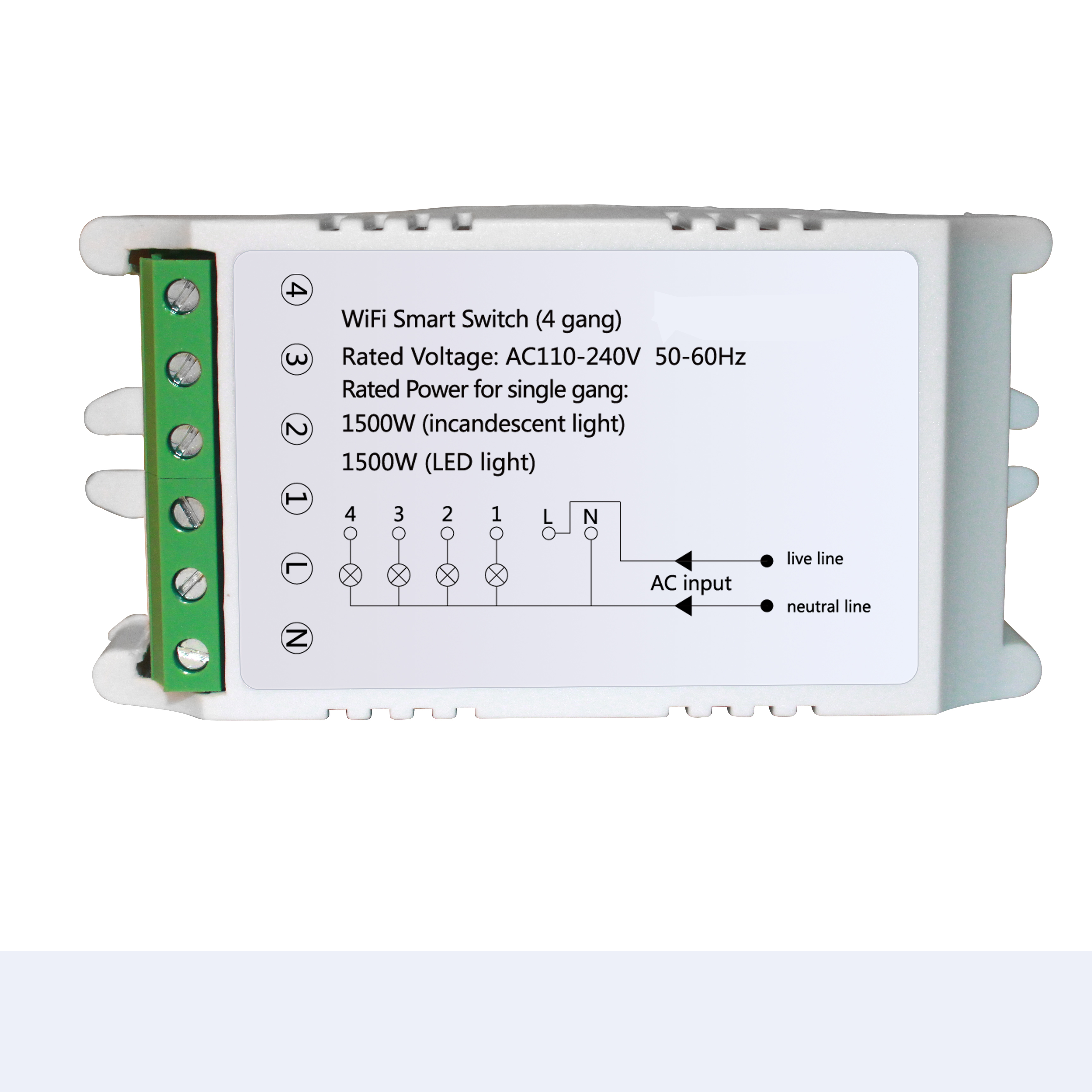 3 Gangs WIFI Switch,APP control 2500w/6A wifi Switch