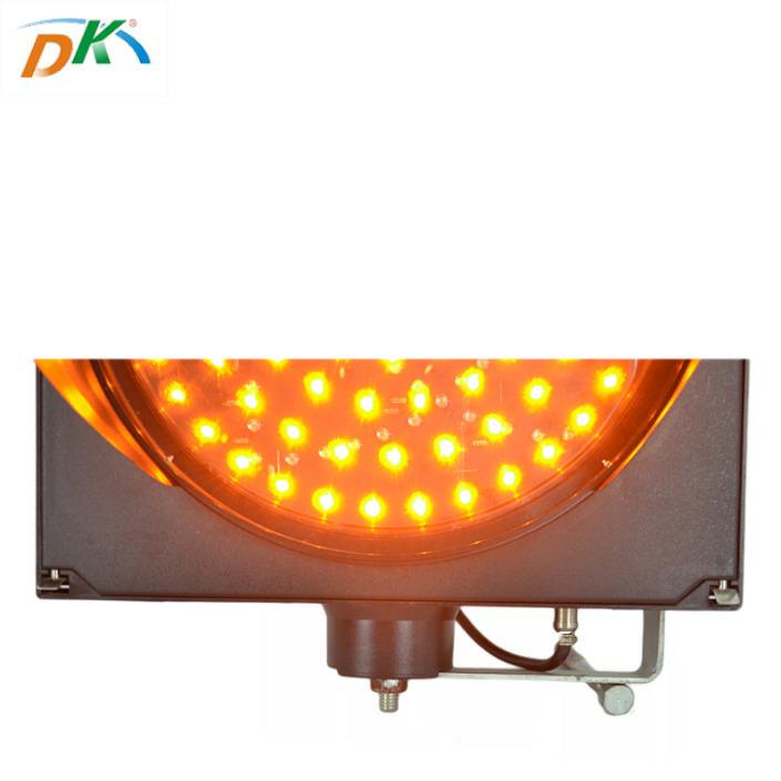 DK LED High Brightness 5W Solar Panel Yellow Flashing Traffic Warning Light