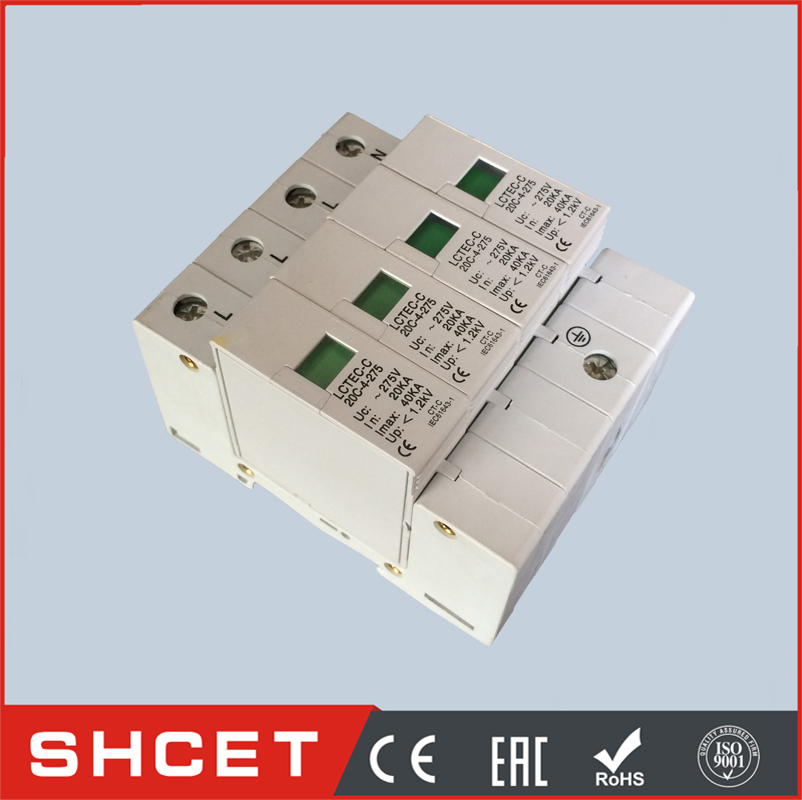 CT-C din rail 1P 2P 3P 4P 20KA 40KA surge protector power surge arrester