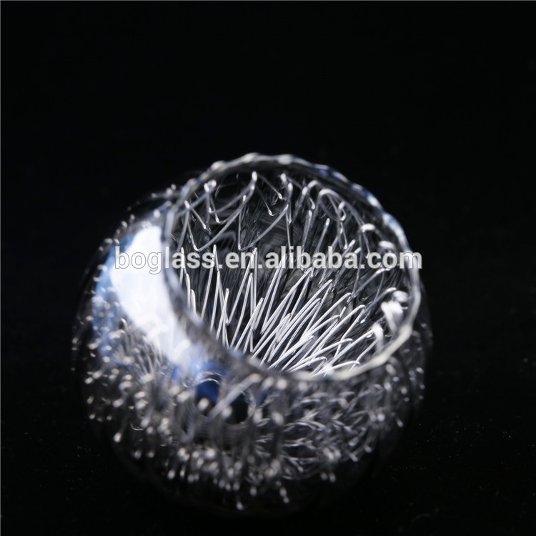 Handblown clear pyrex glass bauble in hot sale