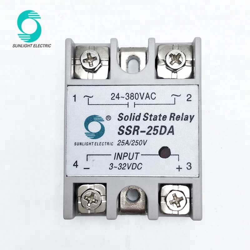 SSR-25DA-H 25A 3-32VDC input 90-480VAC output single phase dc-ac ssr solid state relay