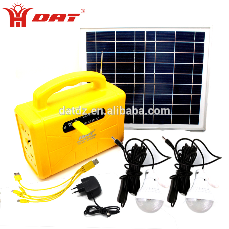 Home Application and 10 Load Power (W) DC Solar Panel System with MP3 and Radio