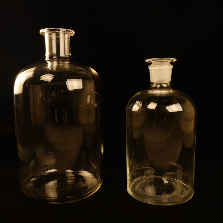 apothecary amber glass bottle/glass laboratory reagent bottle in different sizes