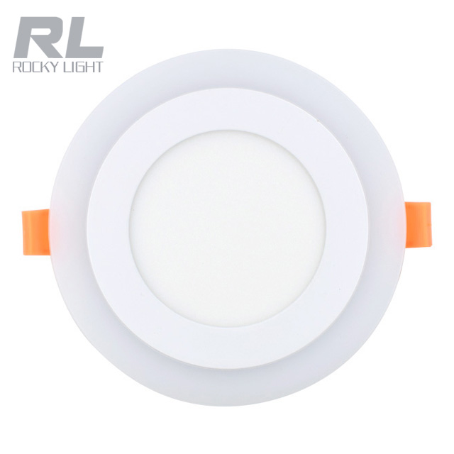 Round led panel light recessed double color led panel for home