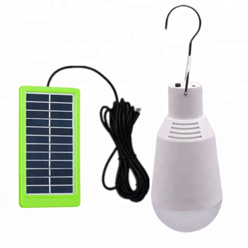 online shopping garden home lights led mini solar light bulb with emergency 2600mah 1500mah 18650 battery