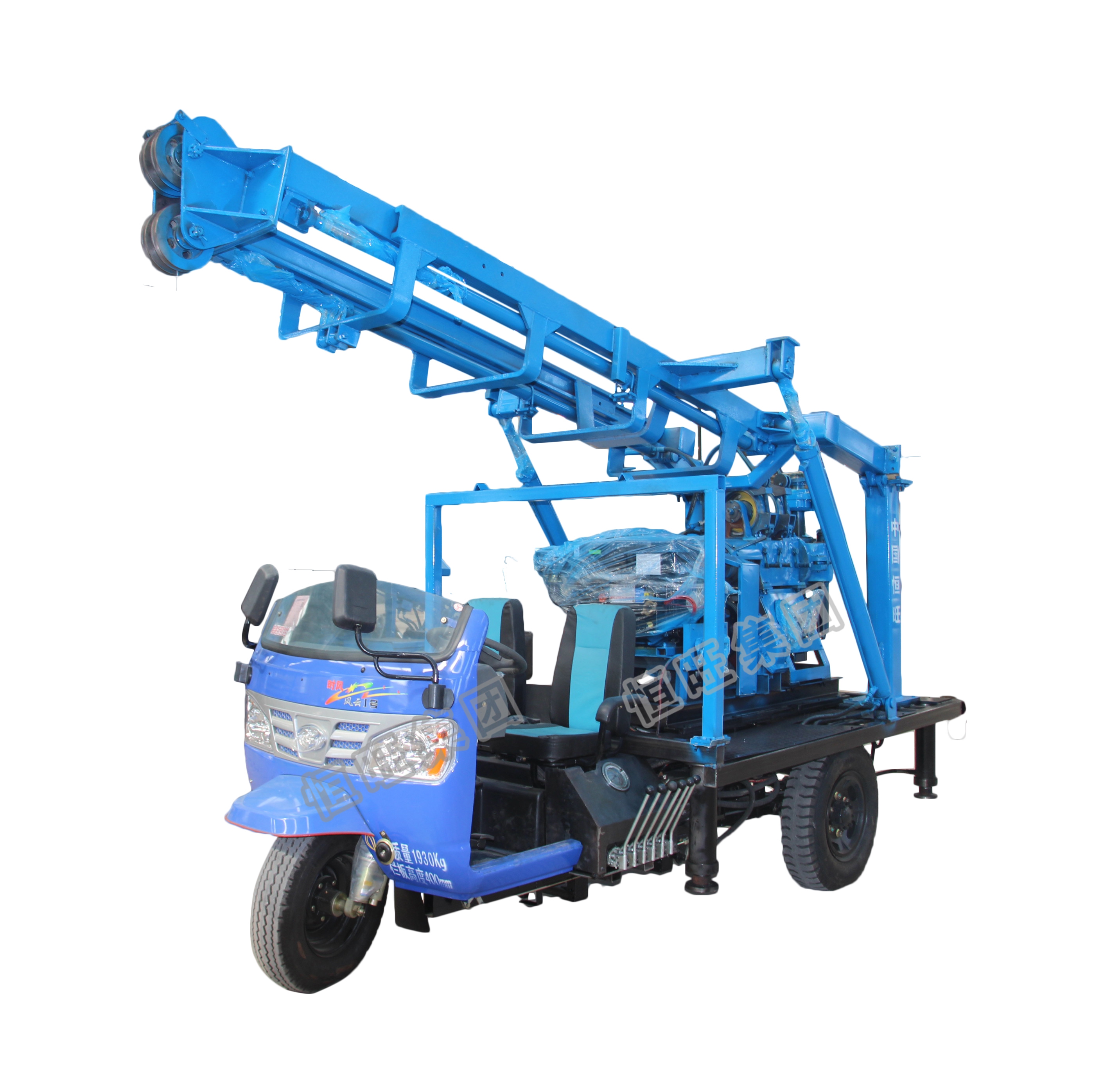 Trailer Mounted Drilling rig , Portable 100M depth drilling rig