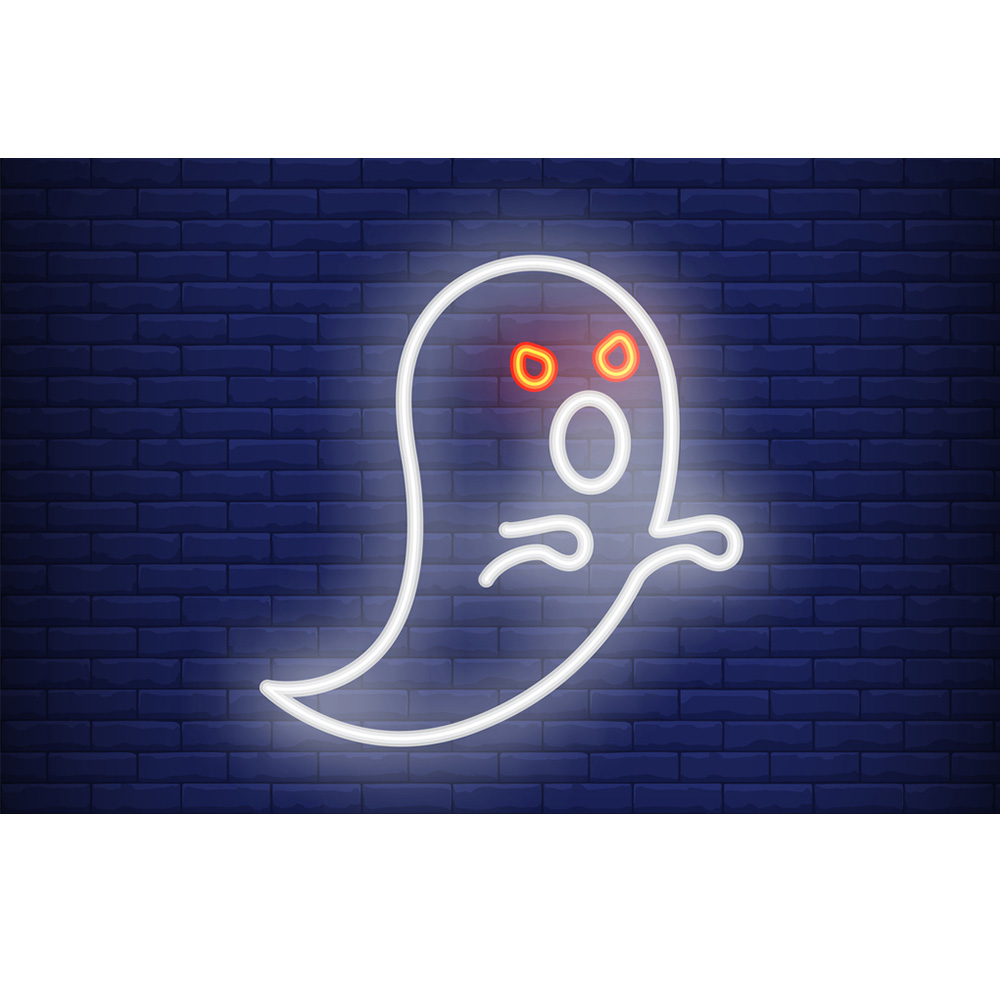 Neon sign color changing halloween party neon ghost signals neon halloween decoration