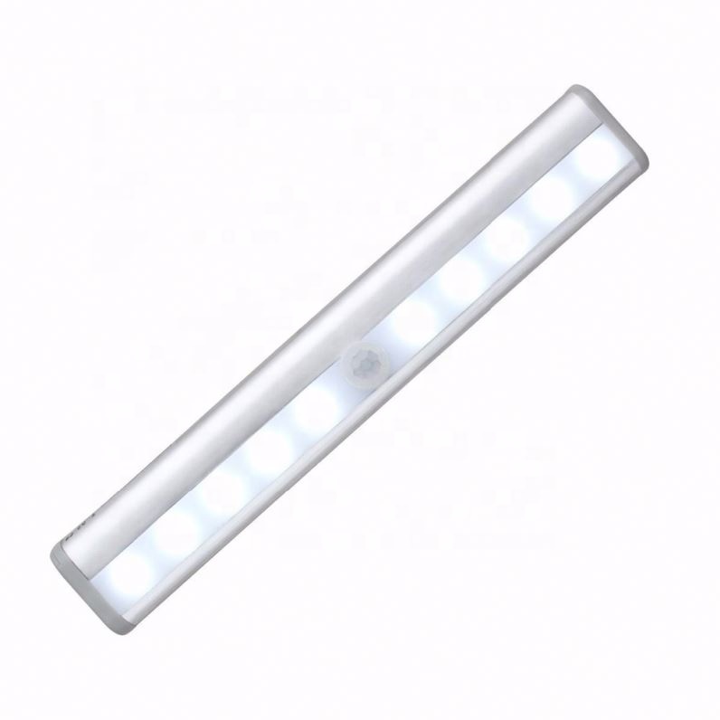 Portable Battery PoweredPIR Motion Sensor 10 LED Cabinet Light with Switch OFF/ON