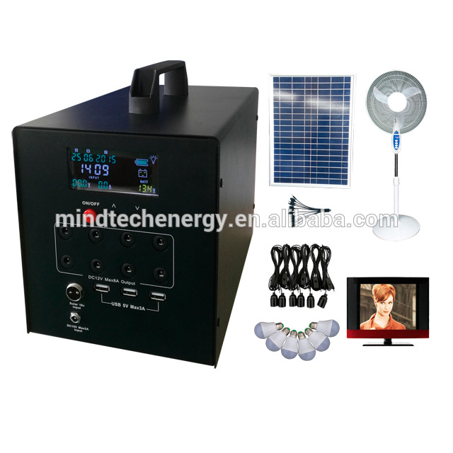 60 watt solar fan and lighting system + solar television