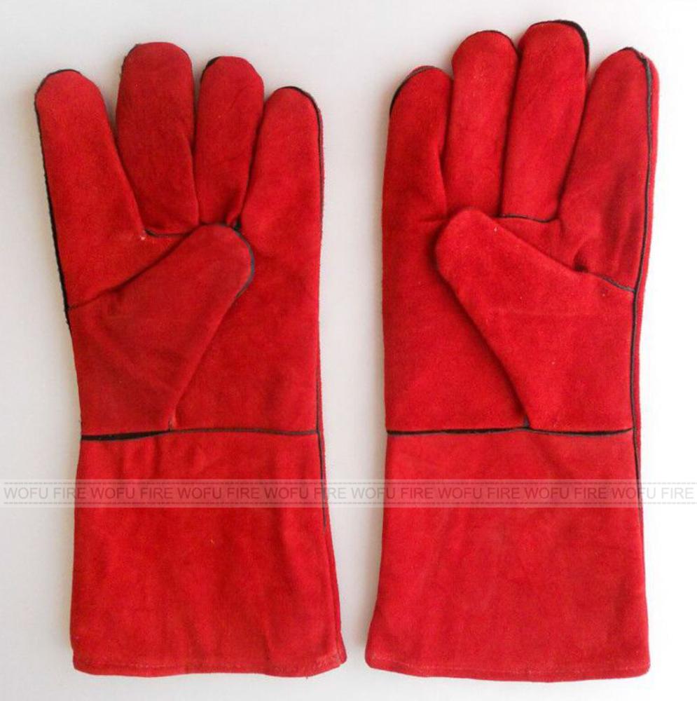 Fire rescue sheepskin fire fighting gloves