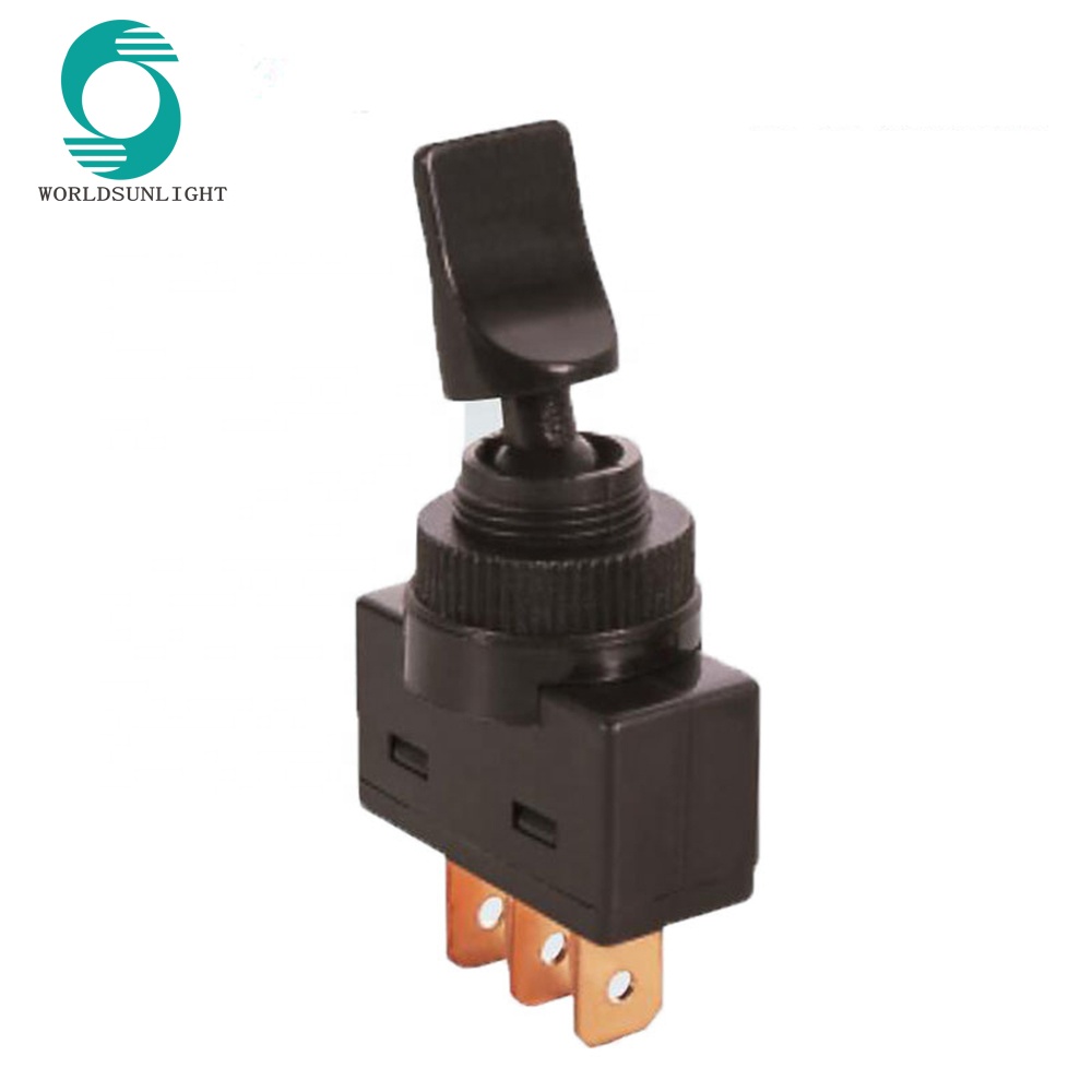 ASW-14-101/102/103 12VDC 20A 12mm Mounting Thread Dia. Black Car Toggle Switch