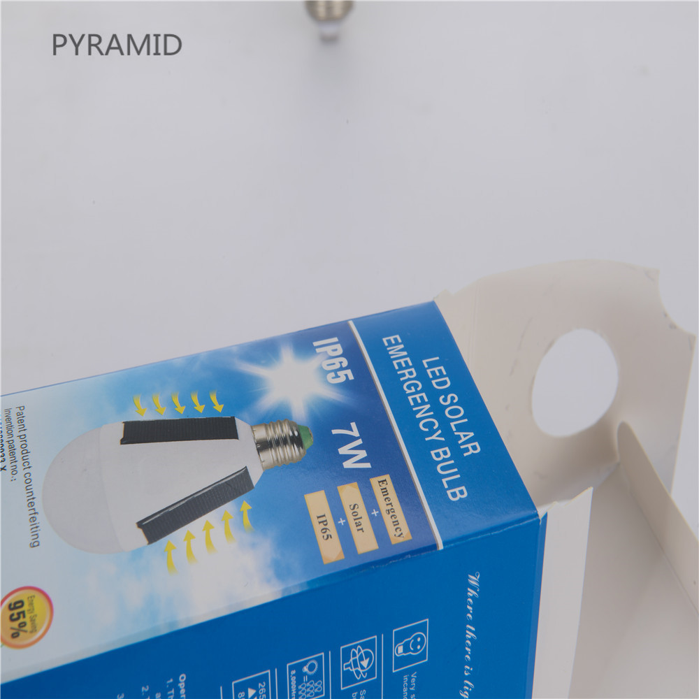 shenzhen e27 12w solar charge battery powered led emergency light bulb