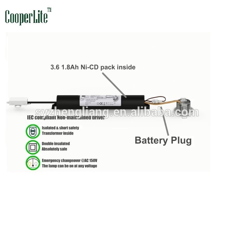 CooperLite LED Backup aluminum alloy Industrial rechargeable Emergency down Light