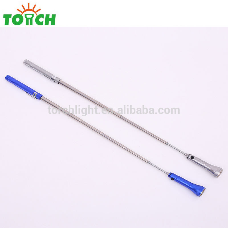 2019 Wholesale high quality 3 led Pick Up Tool Telescopic Magnetic Base and head Extending Flashlight TL-2011