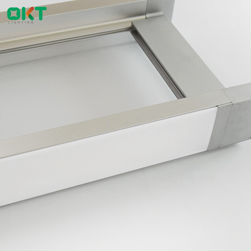 OKT new design aluminum frame transparent luminaire 120cm suspension light fixture
