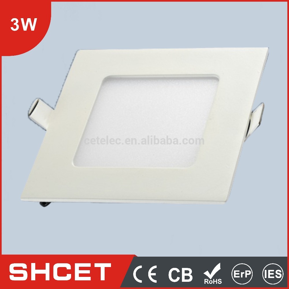 China square ultra slim smd led panel light 3w with direct factory sell price