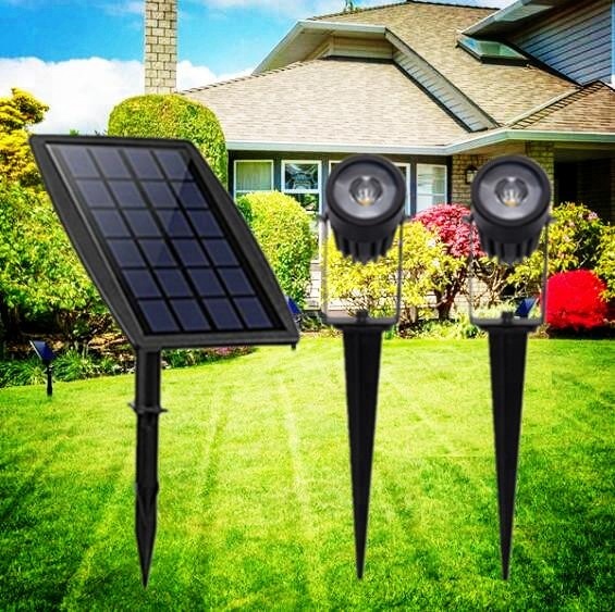 IP65 Waterproof outdoor Landscape aluminum pole light for park, pathway solar corner spike led lawn steel spot light