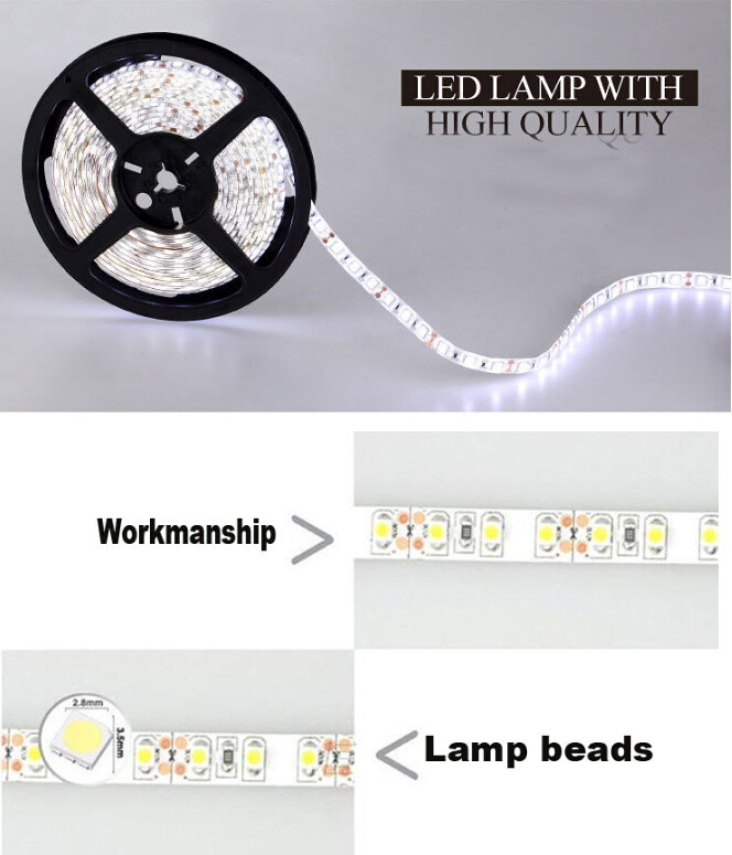 CE RoHS Durable Wholesale 12V SMD 5050 led light strips 60 leds per meter