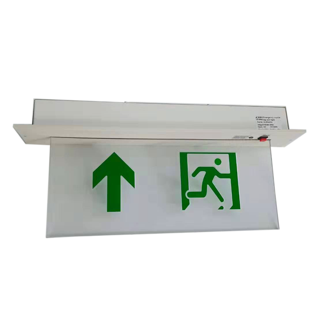 Double sided led exit sign 4W EU view distance 24m led emergency exit light