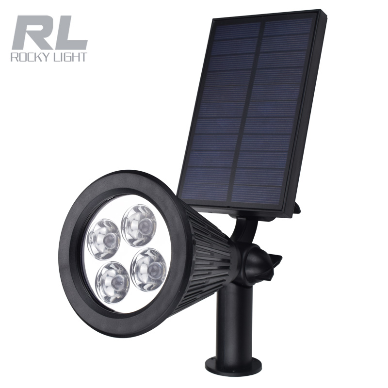 LED RGB Solar energy Ground Pin lamp IP65 adjustable Garden spot light