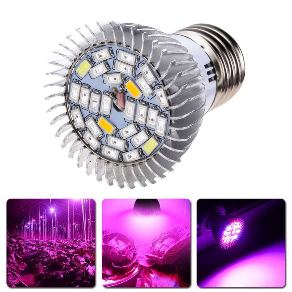 Growing E27 28W 28 LED Full Spectrum IR UV Grow Light Plant Flower Lamp