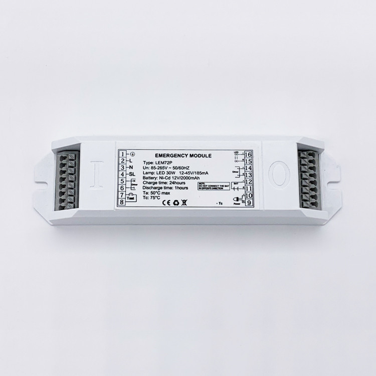 Emergency battery pack for led lights with external driver