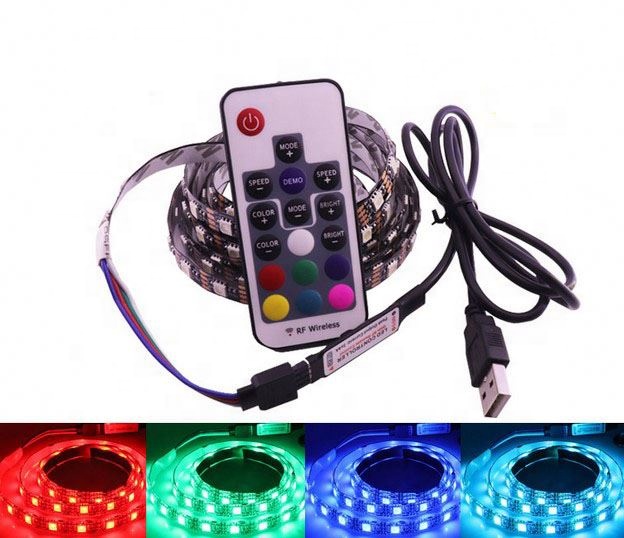 USB TV Led Strip,Lighting TV Backlight,SMT 5050 RGB Multi Color Rope Light for TV and Laptop