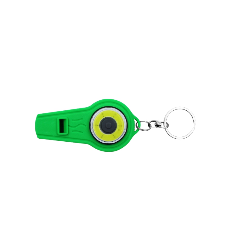 2017 new design Operated cob mini flashlight/keychain light with whistle