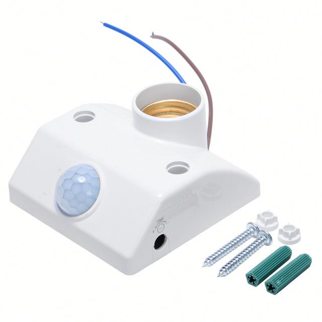 E27 Lamp Base Socket PIR Infrared Motion Sensor LED Light Lamp Holder Motion Sensor Switch for Lamp Socket Switch