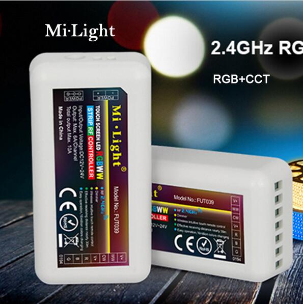 Best selling Mi Light FUT039 Wireless 2.4G 4-Zone RrF Wireless RGB+CCT LED Controller