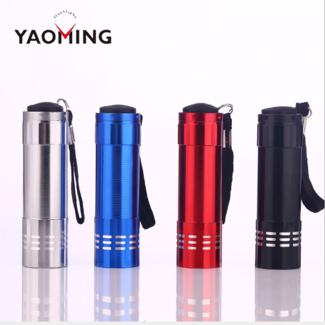 Aluminum Alloy High Quality 9LED led Flashlight For Promotion Gift Cheap Price Torch Light