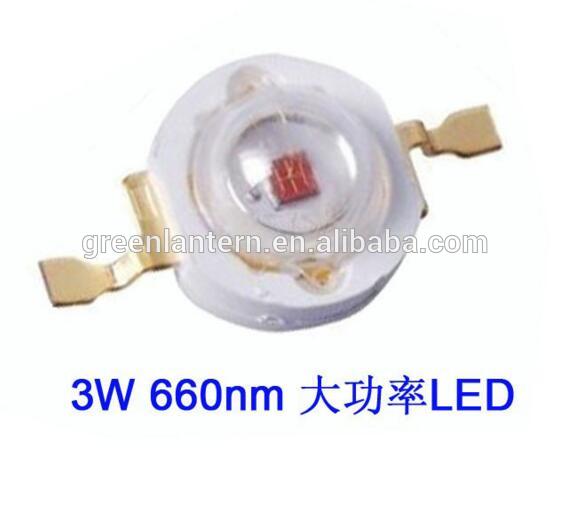 120degree 3w deep red 660nm led diodes 70-80lm