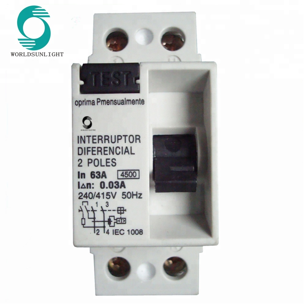 IEC1008 XF360 series F362 50Hz 30ma 63a 2 poles residual current circuit breaker rccb rcd