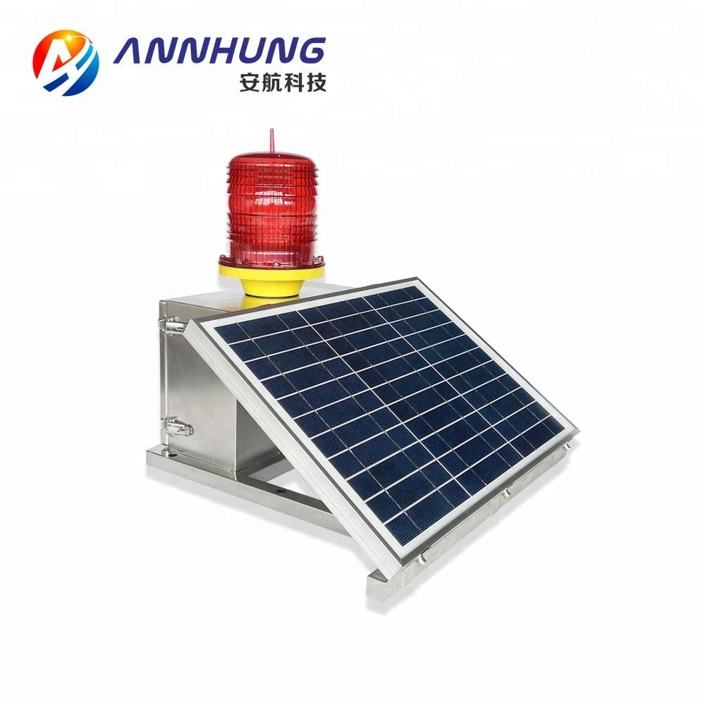 Medium Intensity Solar Powered LED Aviation Obstruction Light