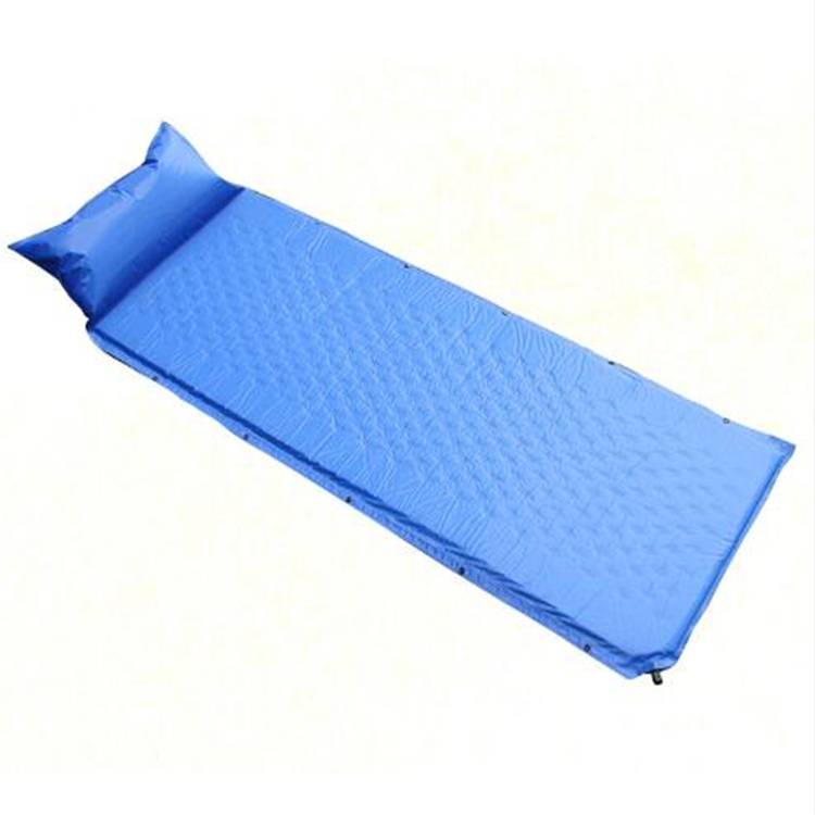 Outdoor Single Camping Picnic Soft Inflatable Mattress Tent Bed Cushion Folding Sleep Waterproof Mat Pad With Pillow